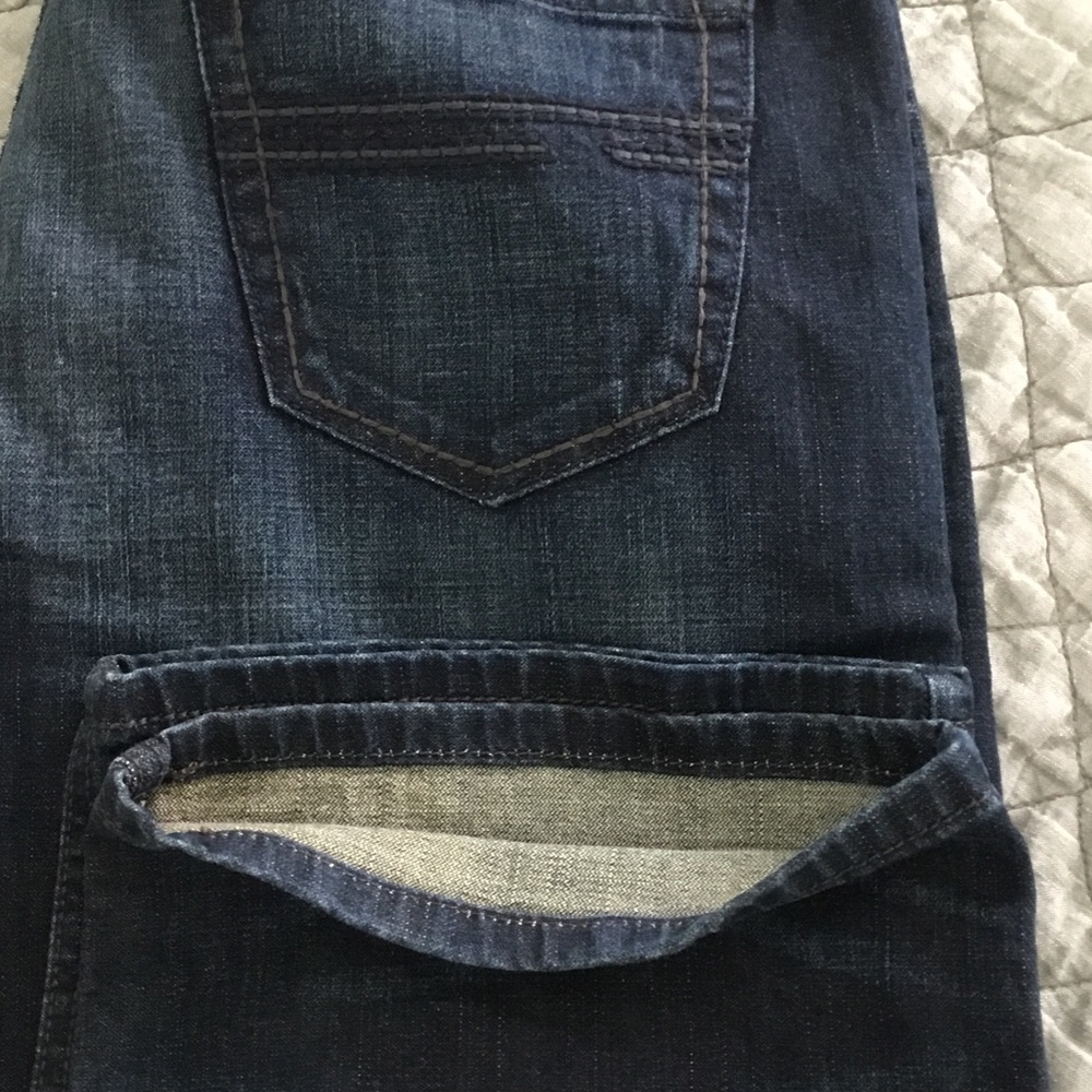 Cinch Dark Blue Denim Jeans with Contrast Pocket Lining - Picture 7 of 7